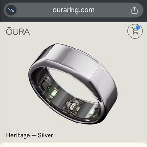 Oura Heritage Ring. Gen 3 - Silver, size 9
